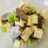 豆腐とセロリのピリ辛サラダ